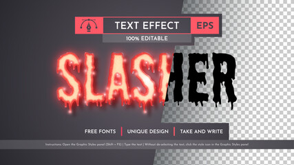 Wall Mural - Slasher - Editable Text Effect, Font Style