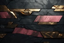 Background Of Black And Pink Stone Slabs, A Place For Text