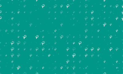Poster - Seamless background pattern of evenly spaced white medicine symbols of different sizes and opacity. Vector illustration on teal background with stars