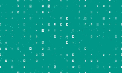 Poster - Seamless background pattern of evenly spaced white washer symbols of different sizes and opacity. Vector illustration on teal background with stars