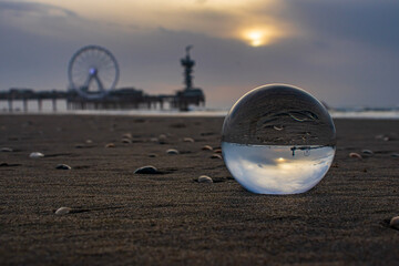 sunset on the beach