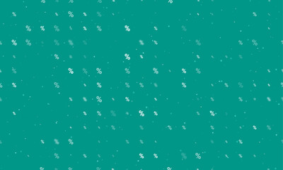 Poster - seamless background pattern of evenly spaced white percent symbols of different sizes and opacity. v