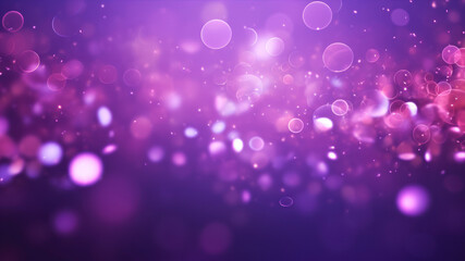Poster - Abstract violet bokeh circles. Beautiful illustration background with particles.
