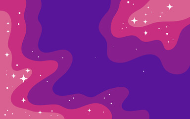 Wall Mural - vector space background . cute flat style template with stars in outer space%09