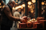 Fototapeta Most - Shoppers exchanging or returning unwanted gifts received on Christmas, making the most of Boxing Day return policies. Concept of gift exchanges. Generative Ai.