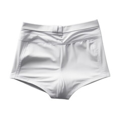 A pair of white women's panties on a plain white background