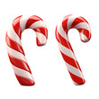 This Christmas enjoy a realistic 3D cute candy cane Merry Christmas and Happy New Year isolated on transparent background - Generative AI