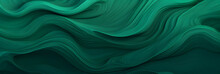 Green Waves And Swirled Pattern, 3D, Banner