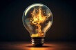 Illustration of thee in a light bulb. Generative AI