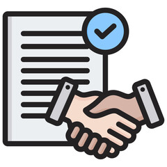 Poster - Partnering Agreement Outline Color Icon