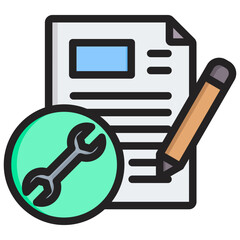 Poster - Services Outline Color Icon