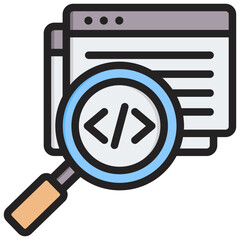 Poster - Analysis Code Outline Color Icon