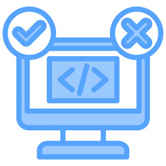 testing code blue icon