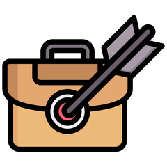 Poster - Job Target Outline Color Icon