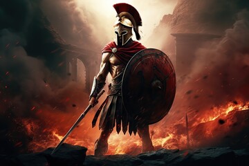 Wall Mural - Spartan warrior