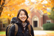 © Trinette Reed - Portrait of Asian college student going back to school in the fall