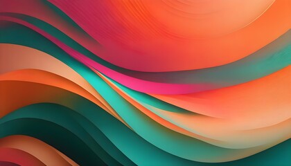 Leinwandbilder - Vibrant colors flow through a smooth, layered, and textured composition.