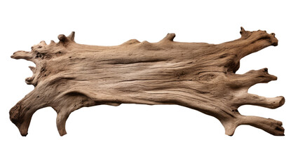 Driftwood isolated on transparent background