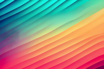 Leinwandbilder - Abstract wave pattern in blue and yellow with colorful text lines.
