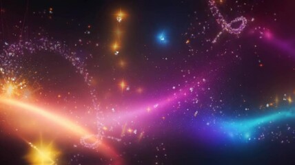 Wall Mural - abstract space background, seamless looping video background animation