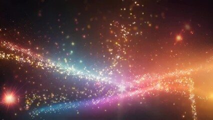 Wall Mural - abstract colorful starlight, seamless looping video background animation