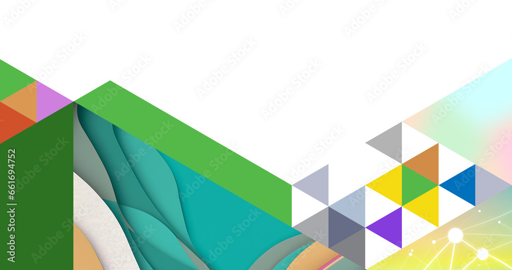 Ultra modern design collage style abstract background with copy space ...