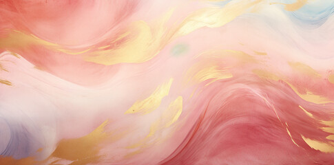 Wall Mural - Pink and gold abstract wave paint royal luxury background backdrop wallpaper 