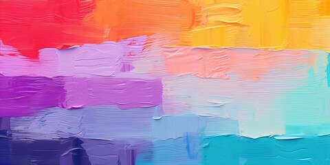 Leinwandbilder - Generative AI : abstract artistic brush strokes, colorful palette, blend, color swatches, grunge art, vivid colors palette, blend, creative background
