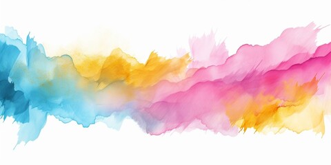 Aufkleber - Generative AI : Paint abstract splash of watercolor for the text message background. Colorful splashing in the paper. It is wet texture from brushes