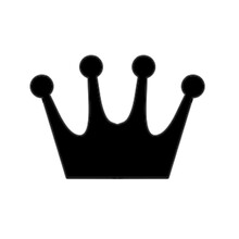 Black Crown Isolated On White Crown Icon Queen King Vector Illustration