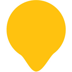 Poster - Digital png illustration of yellow destination pin on transparent background