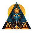Ägyptische Gottheit Osiris in Pyramidenform Vektor