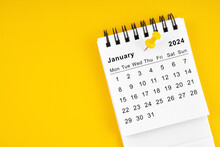 January 2024 Monthly Desk Calendar For 2024 Year With Thumbtack.