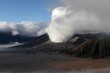 smoke from the volcano, bromo mountain