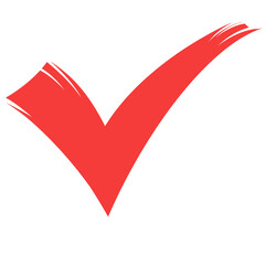 Wall Mural - red check mark