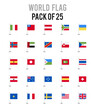 © Icon - 25 World Flags Pole. icons Pack. vector illustration.