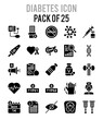© Icon - 25 Diabetes Glyph icon pack. vector illustration.