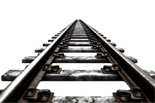 Railroad Tracks Isolated On Transparent Or White Background, PNG