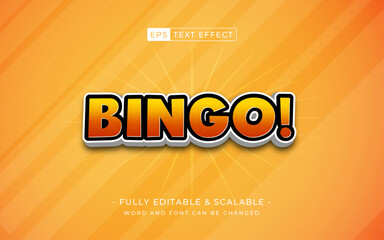 Poster - bingo Editable text style effect - game text style theme