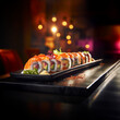 Sushis food photography cinematic lights juicy bright h, generative ai