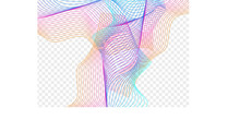 Iridescent Soundwave Background Transparent Vector. Concept Texture. Rainbow Line Energy. Curve Connect Banner. Bright Decorative Blend.