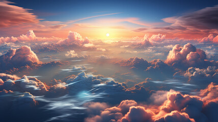 Wall Mural - clouds above the sun