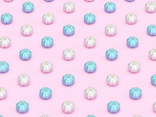 Poster - Halloween pumpkin pattern background. 3d rendering