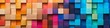 Colorful spectrum of wooden blocks in a chaotic pattern for use as background