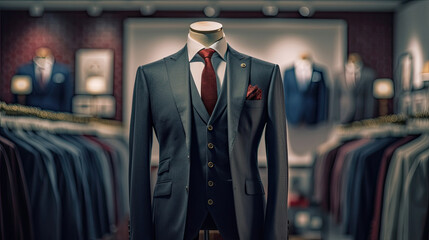 Wall Mural - Business men's suit in store.