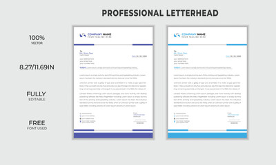  official corporate business letterhead design template vector file