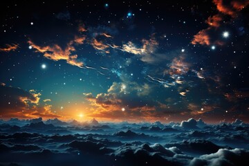 Wall Mural - space or galaxy colourful background. generative ai