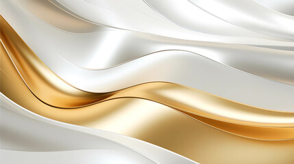 Wall Mural - abstract background with  golden waves