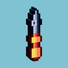Poster - Isometric Pixel art 3d of gold screwdriver for items asset. Screwdriver on pixelated style.8bits perfect for game asset or design asset element for your game design asset.