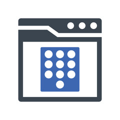 Wall Mural - Keypad interface icon